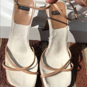 🌞CASADEI Itallian tan strappy sandal heels